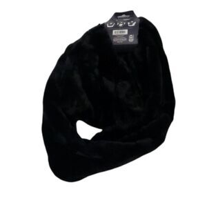 Black Faux Fur Infinity Scarf